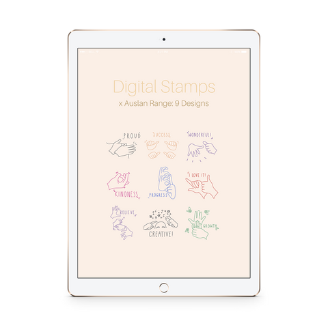 Digital Stamps Pack x Auslan Range: 9 Designs - The Teaching Tools