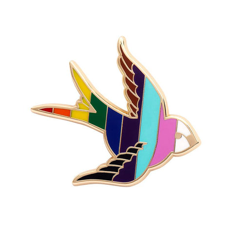 Bluebird of Happiness For All Enamel Pin - The Teaching Tools