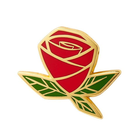 Painted Rose Enamel Pin - The Teaching Tools