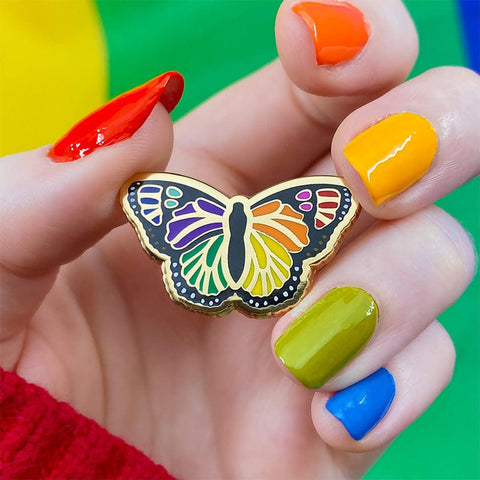 Prince Of Pride Butterfly Enamel Pin - The Teaching Tools