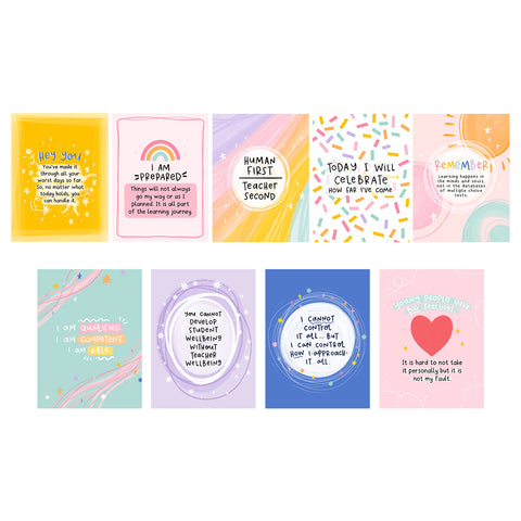 x Laura Jane Illustrations: 9 Pack Affirmation Cards - The Teaching Tools